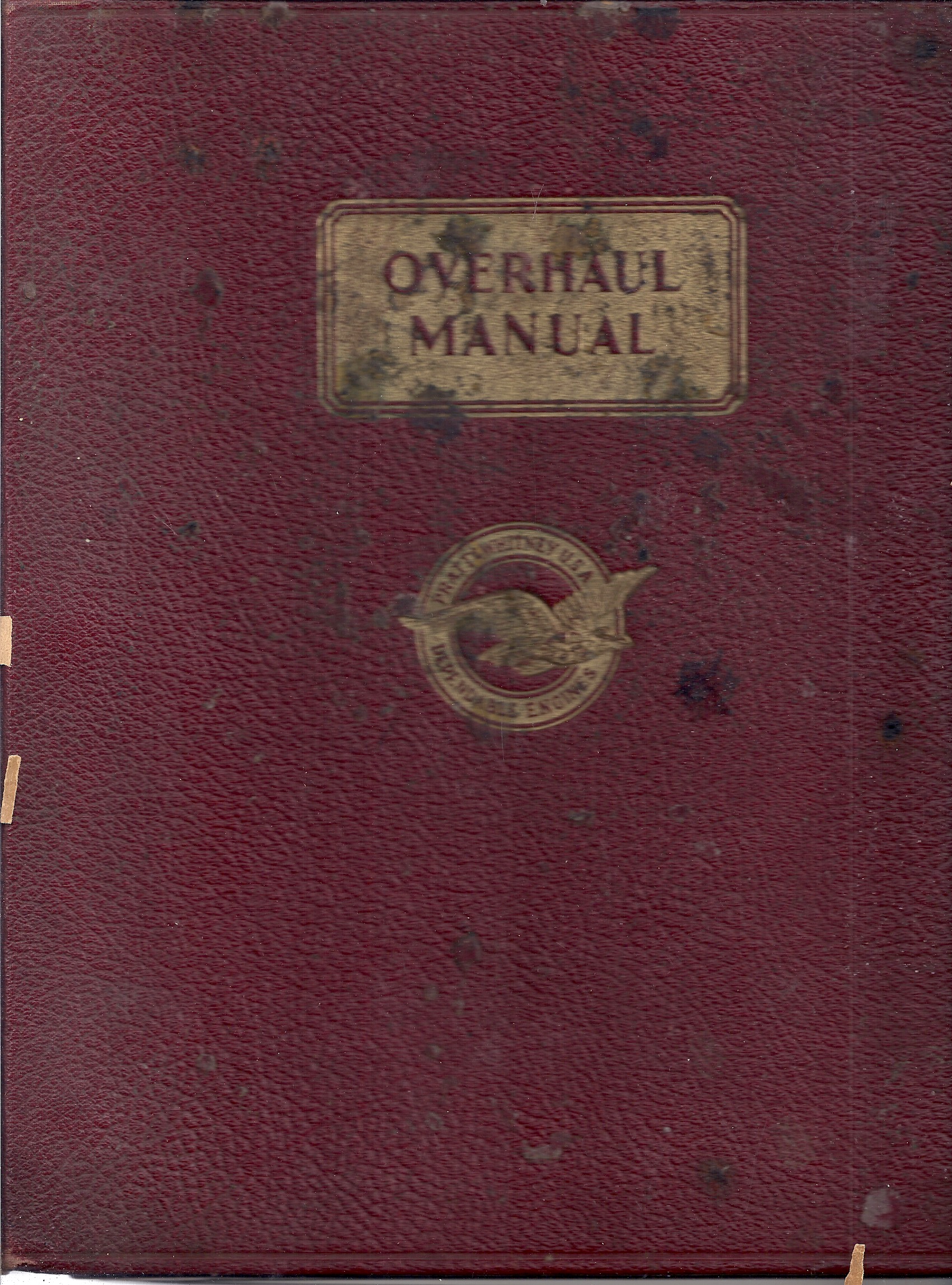 Image for Overhaul Manual (Part No 46966). Fourth Edition. Twin Wasp C Series Engines