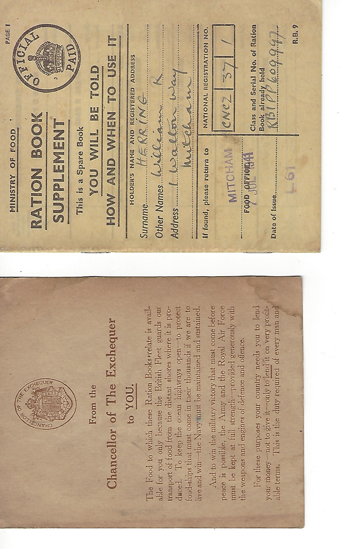 Image for Ration Book Supplement