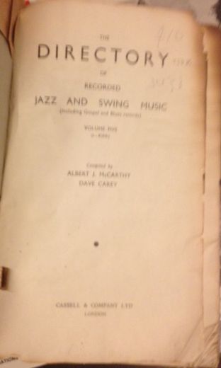 Image for The Directory of Recorded Jazz and Swing Music (including Gospel and Blues records), Volume Five (J-Kirk)