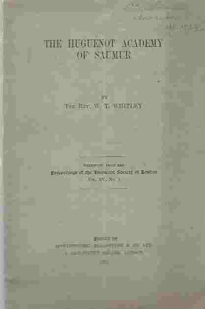 Image for The Huguenot Academy of Saumur