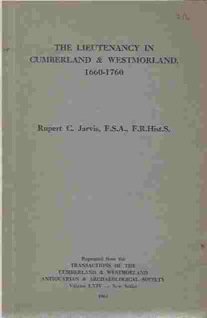 Image for The Lieutenancy in Cumberland & Westmorland, 1660-1760