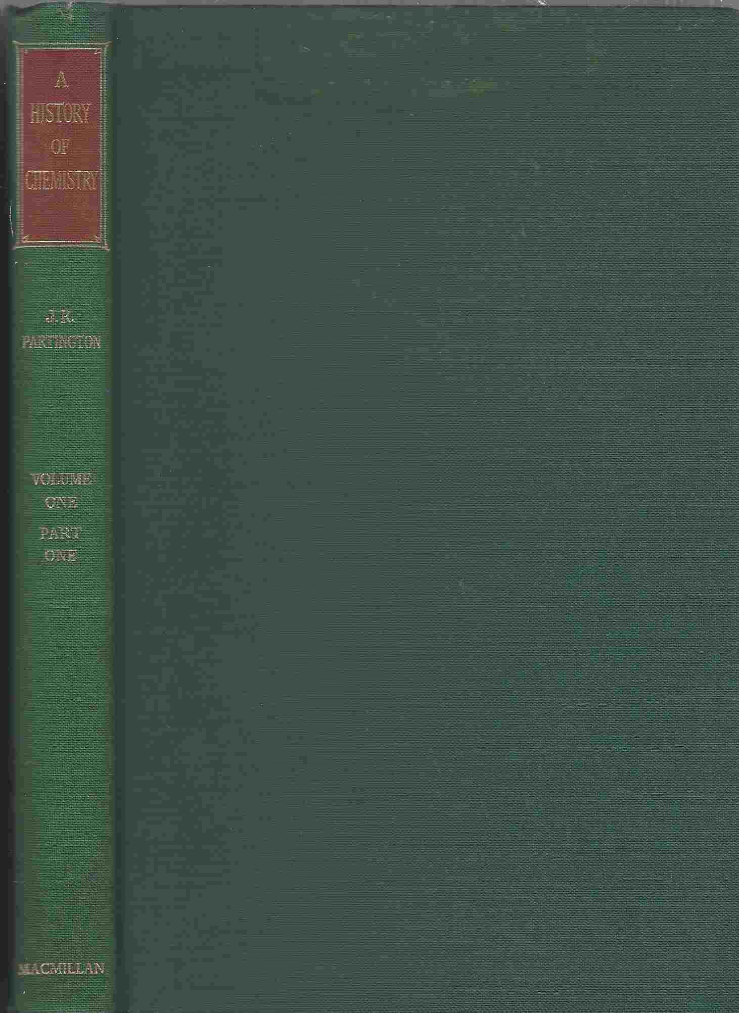 Image for A History of Chemistry, Vol. 1, Part 1 Theoretical Background