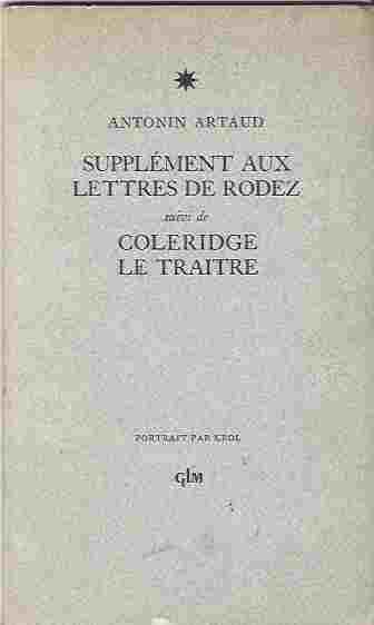 Image for Supplément aux Lettres de Rodez. Suivi de Coleridge le traitre.