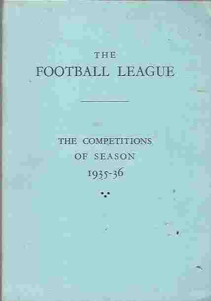 Image for The Football League - the Competitions of Season 1935-36