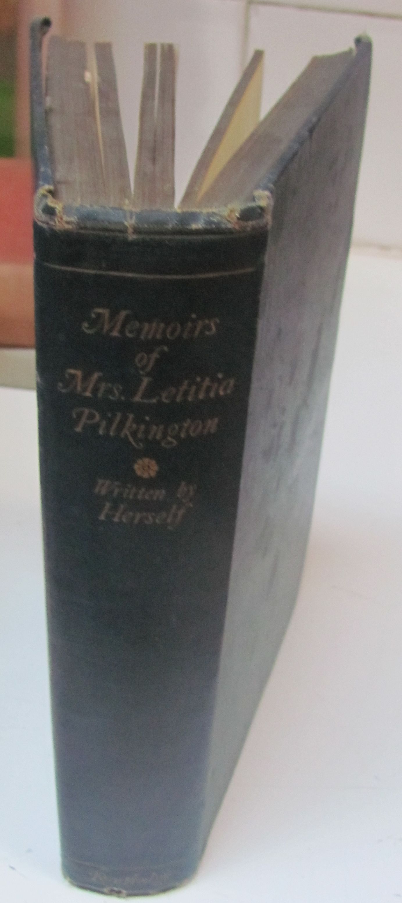 Image for Memoirs Of Mrs Letitia Pilkington, 1712-1750, Written By Herself.