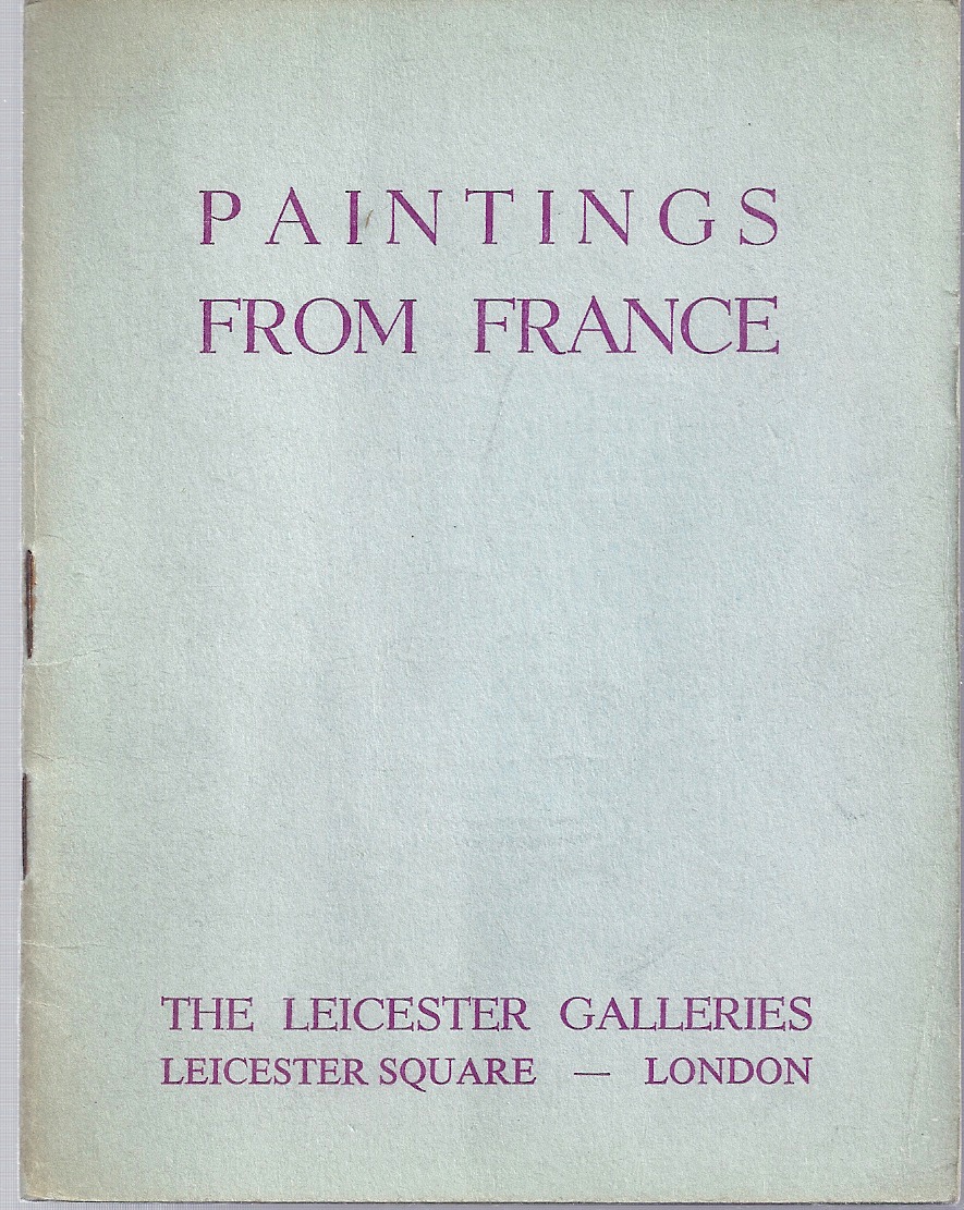 Image for Catalogue of an Exhibition of Paintings from France. Exhibition No. 1018, November 1953