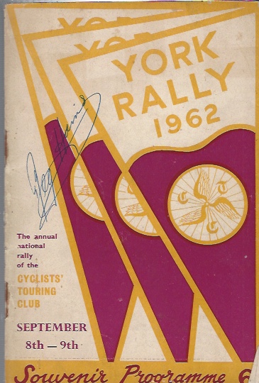 Image for York Rally 1962 - The Annual Rally of the Cyclists' Touring Club, September 8th-9th. Souvenir Programme.