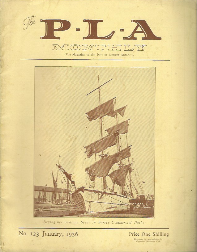 Image for The P.L.A. Monthly - The Magazine of the Port of London Authority, No 123, January 1936