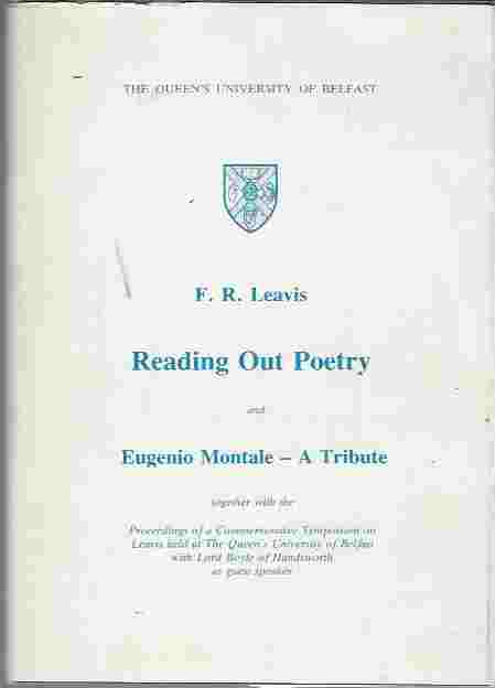 Image for Reading Out Poetry Eugenio Montale - A Tribute - With Proceedings of a Commemorative Symposium on Leavis