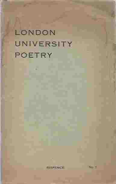 Image for London University Poetry, No 1