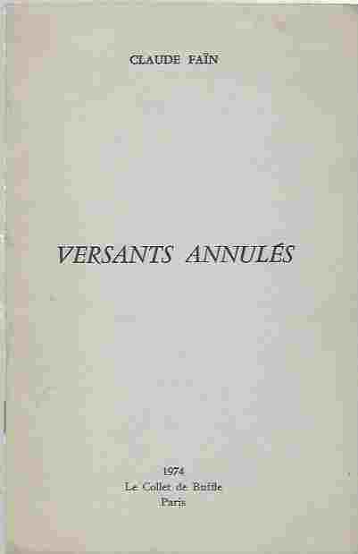 Image for Versants Annulés