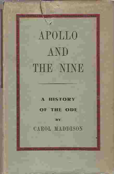 Image for Apollo and the Nine A history of the ode