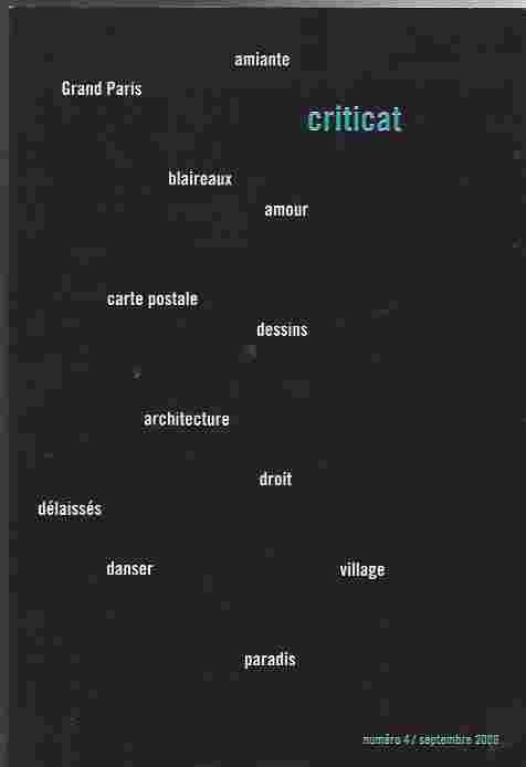Image for Criticat Numero 4 / Septembre 2009