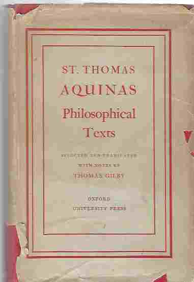 Image for Philosophical Texts Selected and Translated with Notes and an Introduction by Thomas Gilby