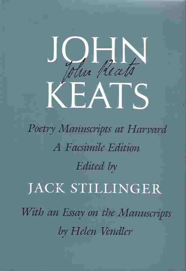 Image for John Keats Poetry Manuscripts of Harvard
