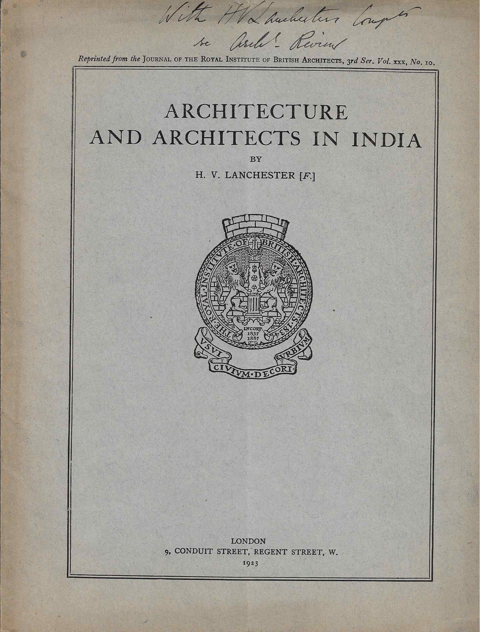 Image for Architecture and Architects in India