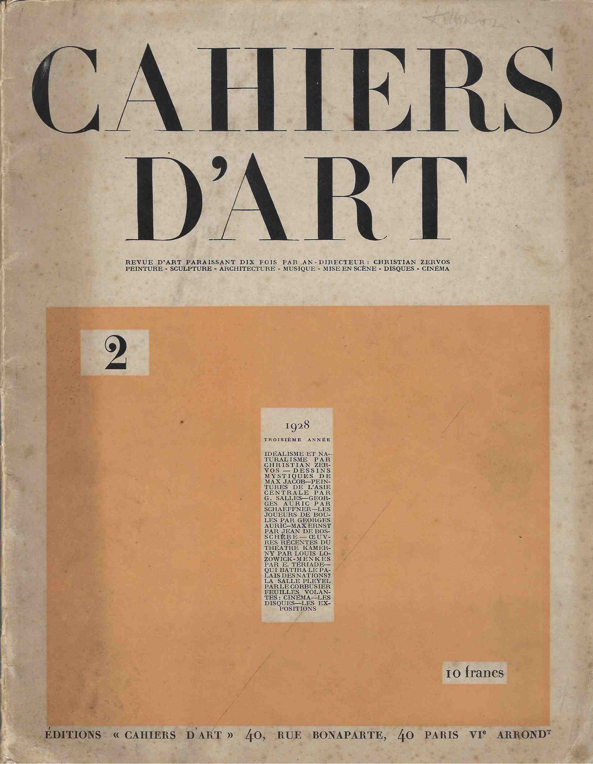 Image for Cahiers d'Art 2, 1928